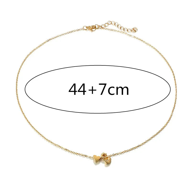 Heart Letter Necklage